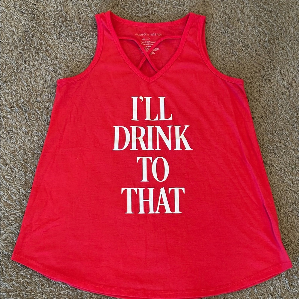 Hello Gorgeous Red V-Neck Tee